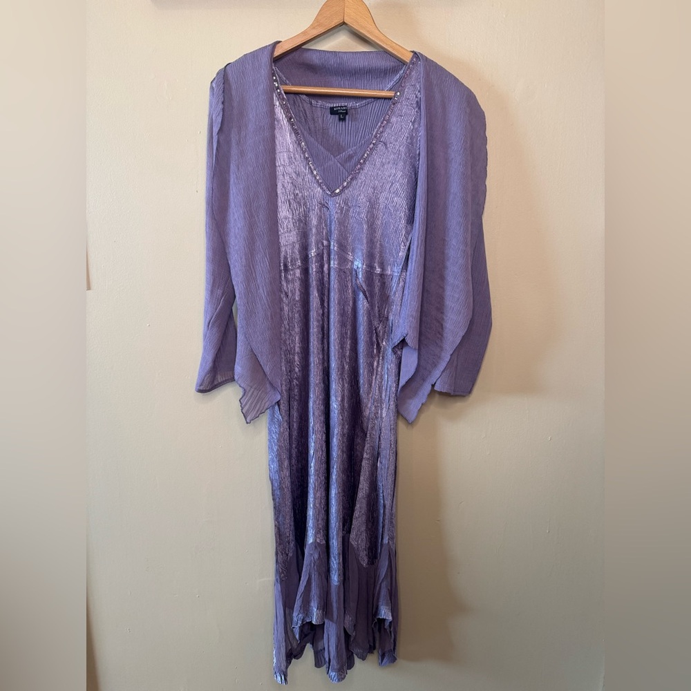 Vintage Komarov Lilac Crinkle Fairy Dress with Matching Top